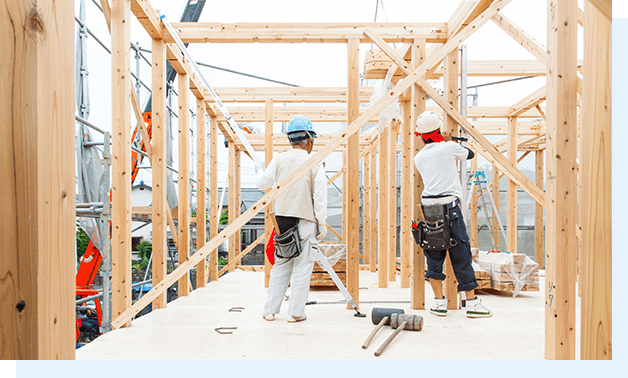 写真：建築現場の風景